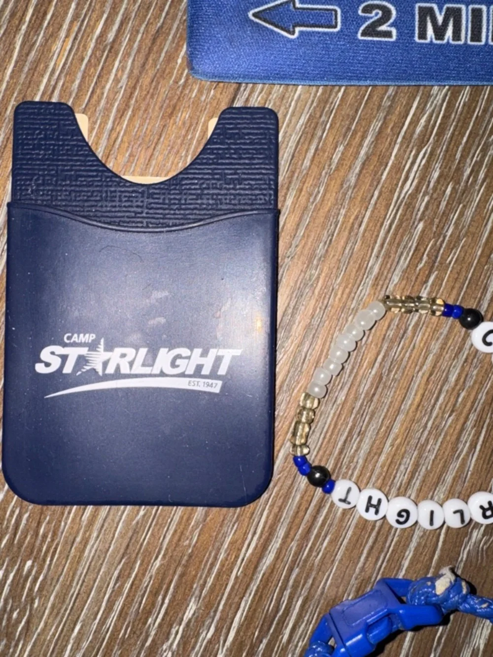 Camp Starlight bracelets, stickers,  phone case bag